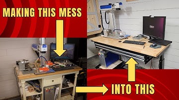 Garage Upgrade: Building a Husky Workbench & Organizing My Fiber Laser Setup!