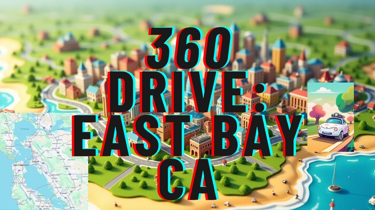 360 Drive #5: Rainy Cedar St., Walnut St., Vine St., Marin Ave. Berkeley and Albany, CA 4K
