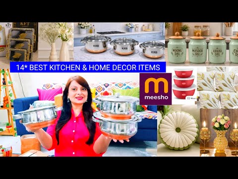 14 * BEST MEESHO KITCHEN & HOME DECOR HAUL ❤️ UNDER BUDGET ❤️FESTIVE HOME DECOR & KITCHEN ESSENTIAL
