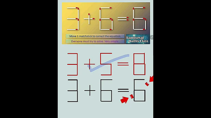 Match Puzzle | Move only 1 match to fix the equation
