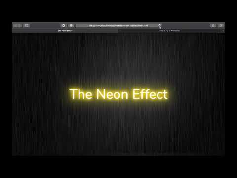 Neon and Flying Text using HTML & CSS