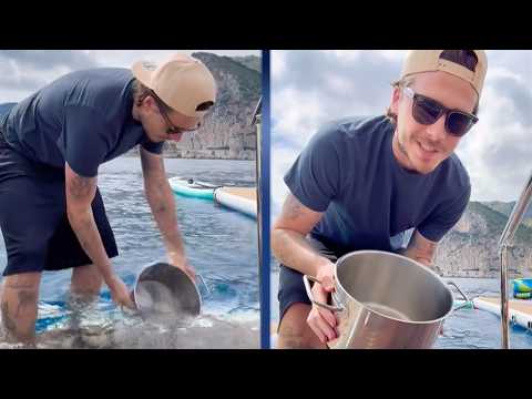 Video Brooklyn Beckham Makes Pasta With SEA WATER!