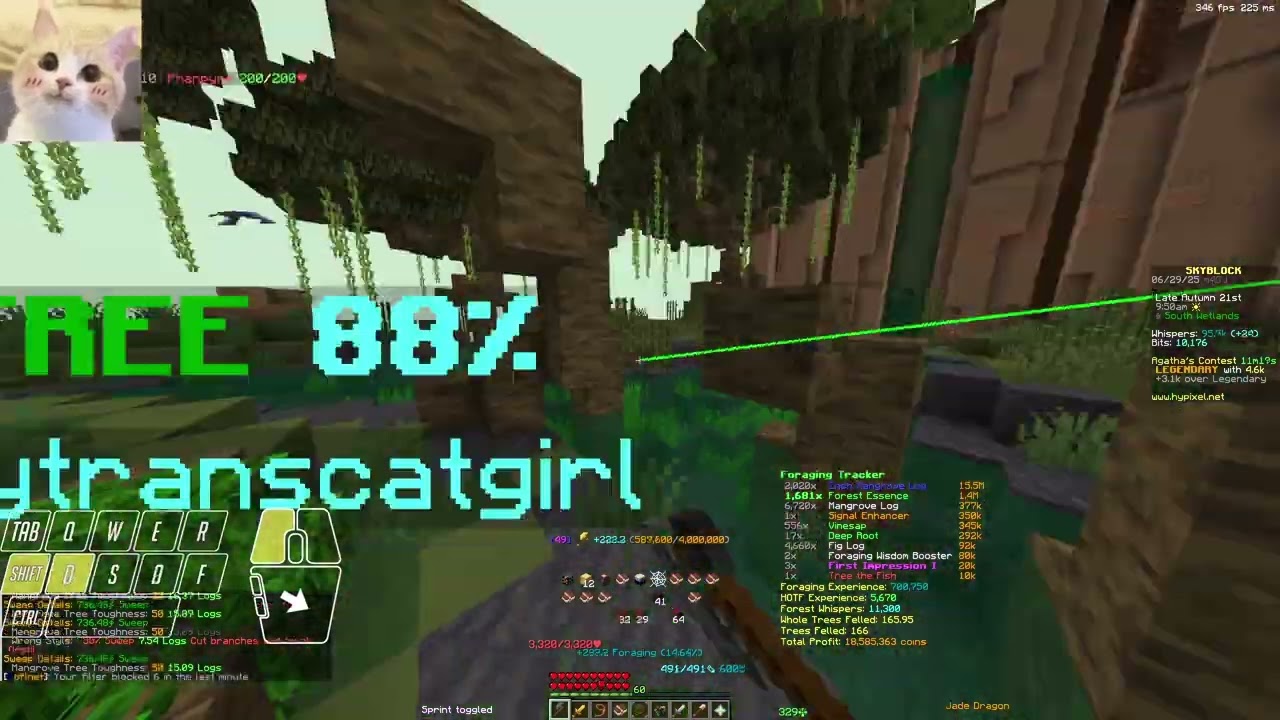 Emo transcat forages for 20mins