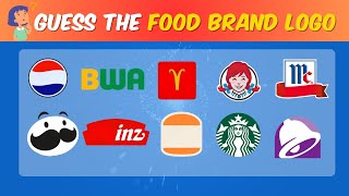 😋Guess the Food Brand Logo Quiz Challenge Name the 50 Famous Food Brands