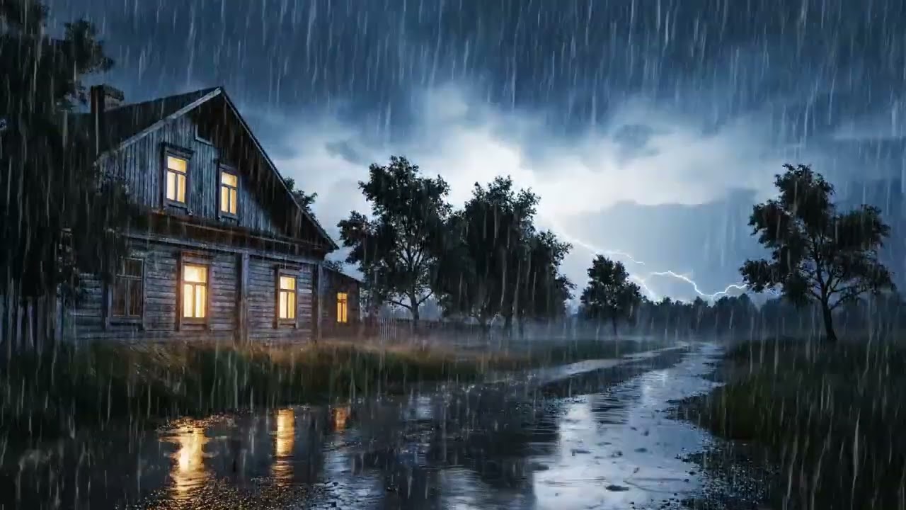 Heavy Rain Sounds for Deep Sleep 😴 | Relaxing Rain Noise for Insomnia, Anxiety Relief