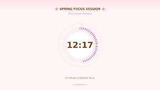 🌸 Spring Cherry Blossom 25 Minute Timer | ADHD Pomodoro Focus