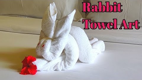 Towel design || Rabbit towel art || towel origami || How to make rabbit with towel || AR LOVE