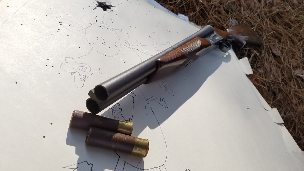 Pattern testing a 10 gauge coach gun - YouTube