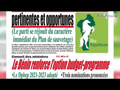 La Revue des Titres First Afrique Tv du Jeudi 18 Juin  2020