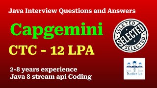 15. Capgemini Java Spring Boot Interview | Java8, Stream APIs coding Question Answers