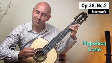 Napoléon Coste - Op.38, No.2 (Scherzando) | Classical Guitar Etude | Played by Jonathan Richter