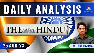 The Hindu Newspaper Analysis | 25 Aug 2023 | UPSC CSE |