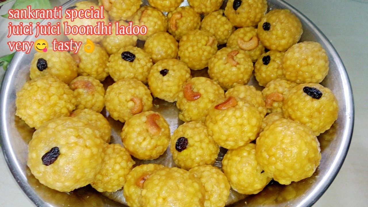 సంక్రాంతి స్పెషల్ 👉 బూంది లడ్డు ఈ కొలతలు టిప్స్ తో లడ్డు చేసారంటే tasty గా 😋జ్యూసిగా👌ఉంటాయి 