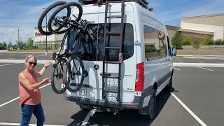STEP by STEP: SPRINTER 4x4 BIKE RACK  DIY $150 Secure Simple Swingout Solid LOLO UNSTEALABLE Bikes