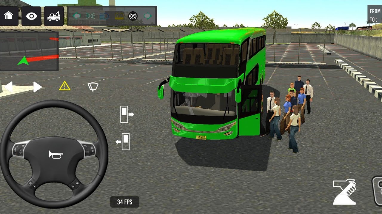 Euro Bus Driving Game 2024 Indonesia Bus Simulator Public Transportation Android Gameplay 824