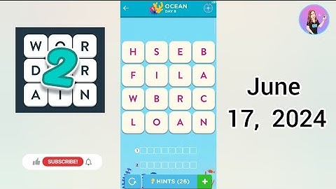 WordBrain 2 Ocean Event Day 8 June 17, 2024 Solution