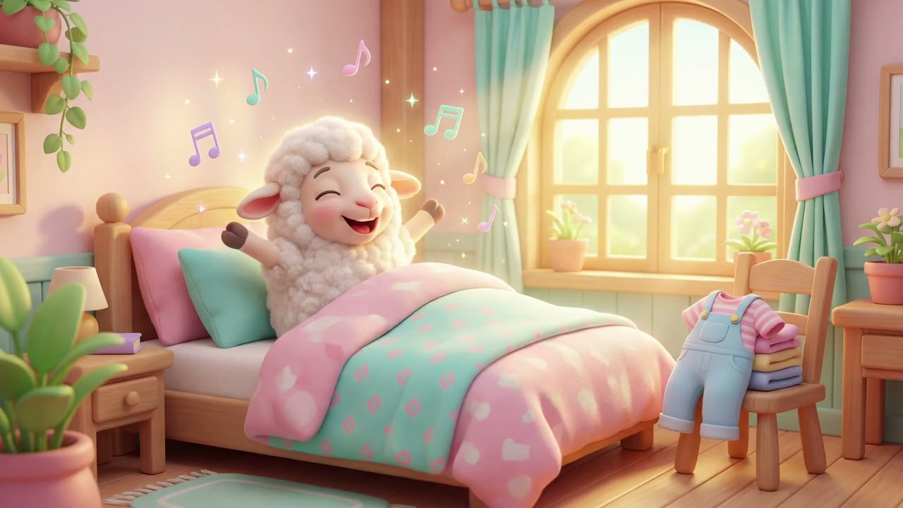 Owieczka Wstaje Rano 🐑🌅 | Piosenka dla Dzieci o Porannym Wstawaniu | Nauka Samodzielności