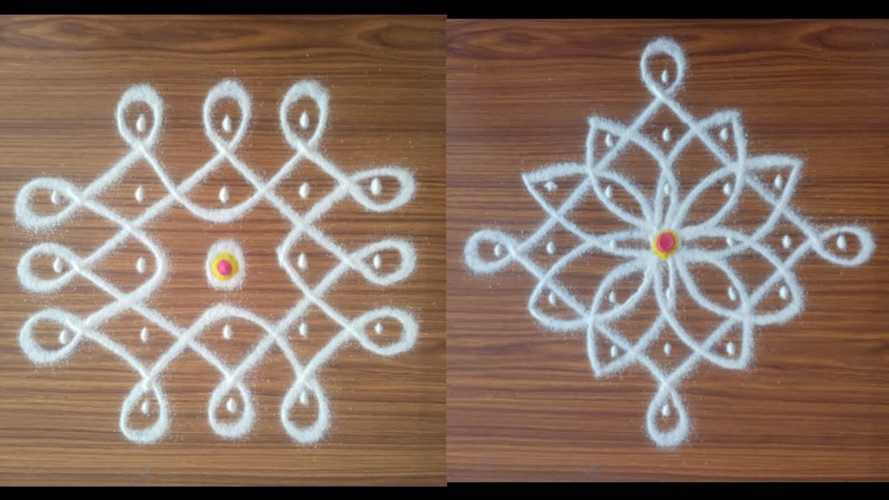 🌺Beautiful and simple kolam🌺easy kolam🌺rangoli design🌺treditional muggulu designs