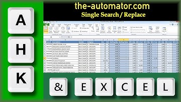 Search Replace in Excel with AutoHotkey