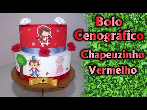 Bolo Cenográfico / Fake Tema Chapeuzinho Vermelho em EVA Decoração de Festa  - Aniversário - Ideias 