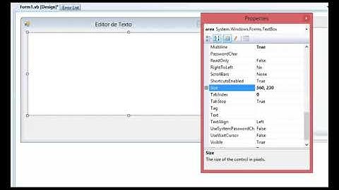 Editor de texto en VB.Net