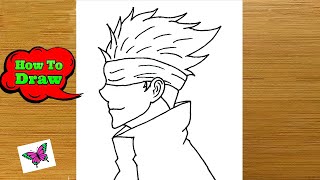 How to Draw Gojo - step by step tutorial | Drawing Gojo Satoru