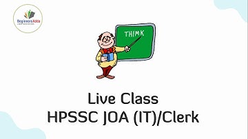HPSSC JOA (IT)/Clerk Live Class - Introduction to Computer