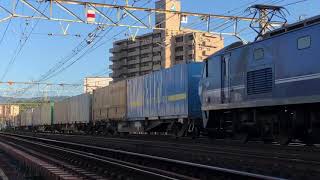 EF210-107牽引　1055レ　向洋〜天神川間通過