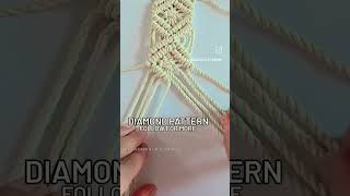 macrame Tutorial, Diamond Pattern #macrame#diy #handmade