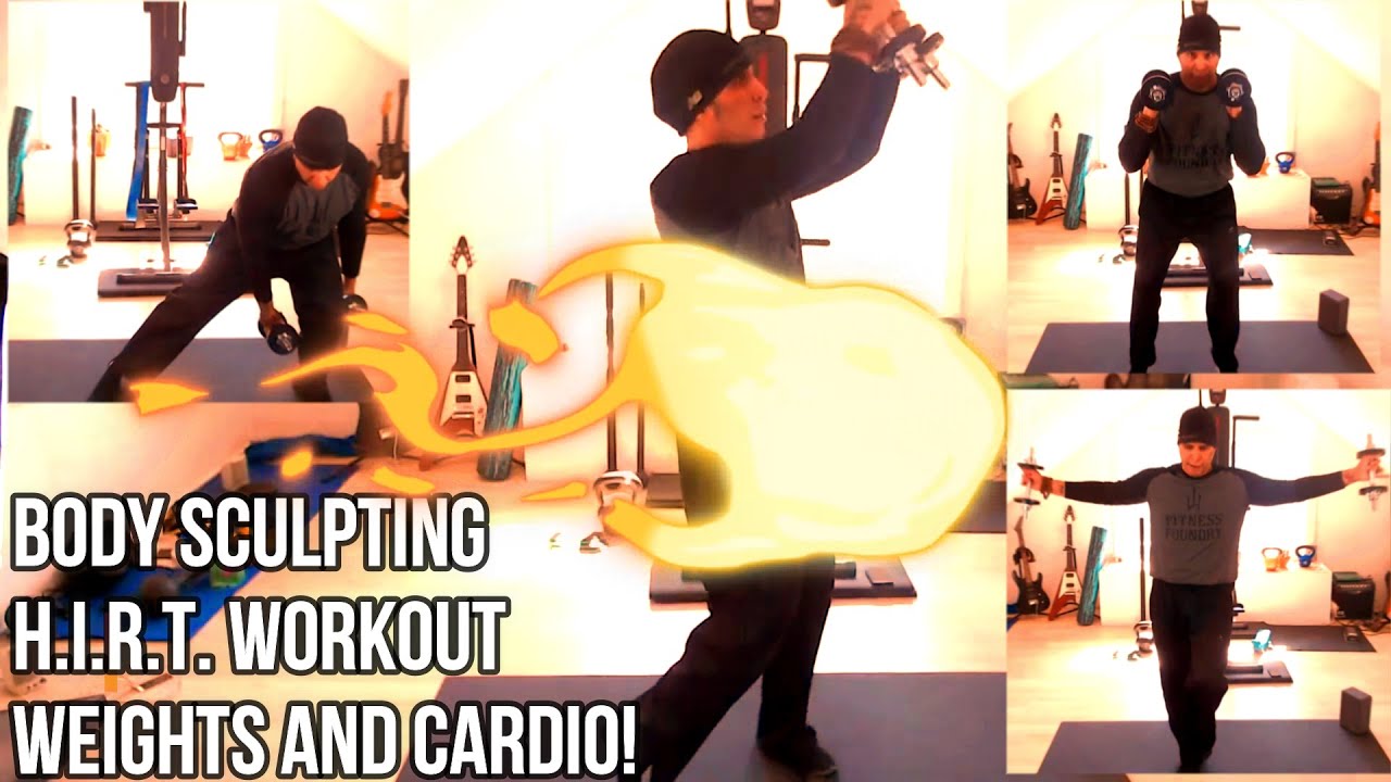 Body Sculpting HIRT Weights and Cardio 15Min Workout for Beginners: Fat Loss| Strength | Power