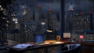 New York Corner Study Room - Rain and Distant Thunderstorm Sounds for Focus and Relaxation