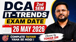 📚DCA 2nd IT Trend Complete Class Exam May 2026 #dca #ittrend #tomarsir