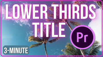 How to make Lower Thirds Title In Premiere Pro Fast Tutorial #adobepremierepro