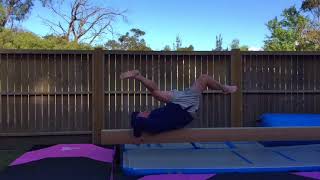 Teaching Dad some beam skills. 😂