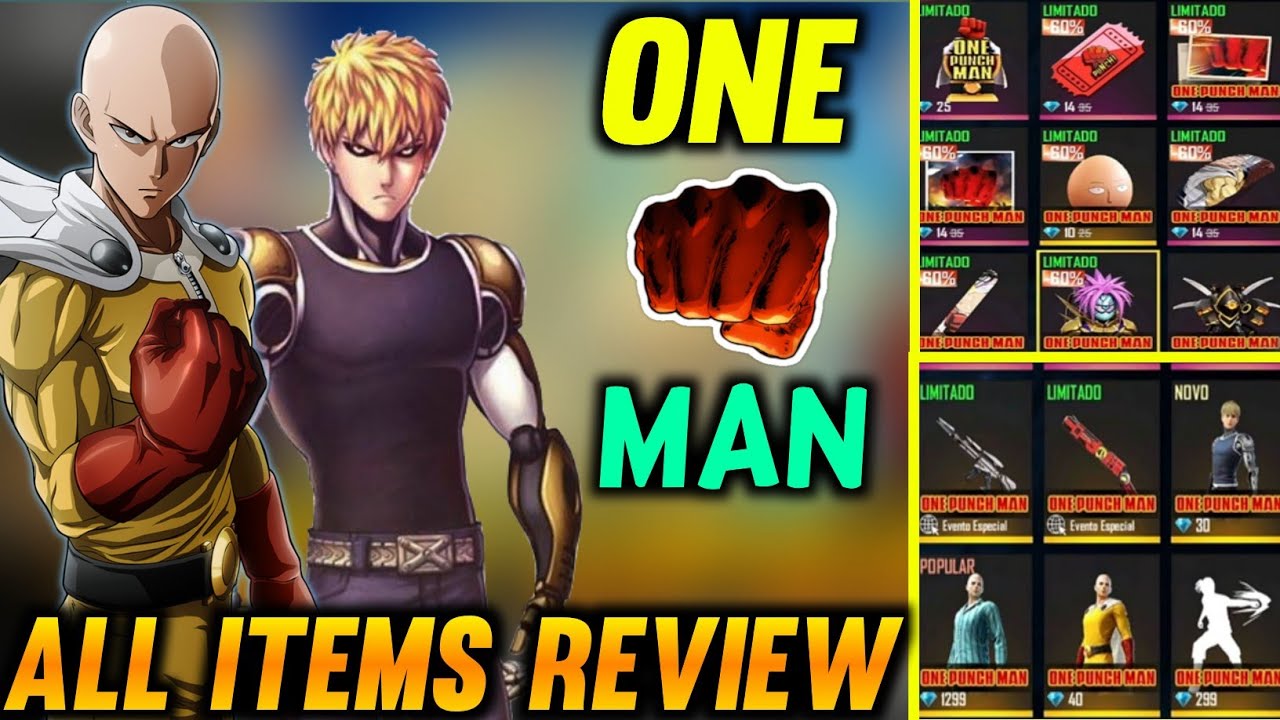 Free Fire One Punch Man All Items Review |Free Fire One Punch Man Event | Free Fire X One Punch Man