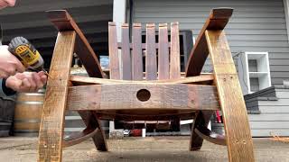 How to build a rocking chair with a wine whiskey barrel DIY