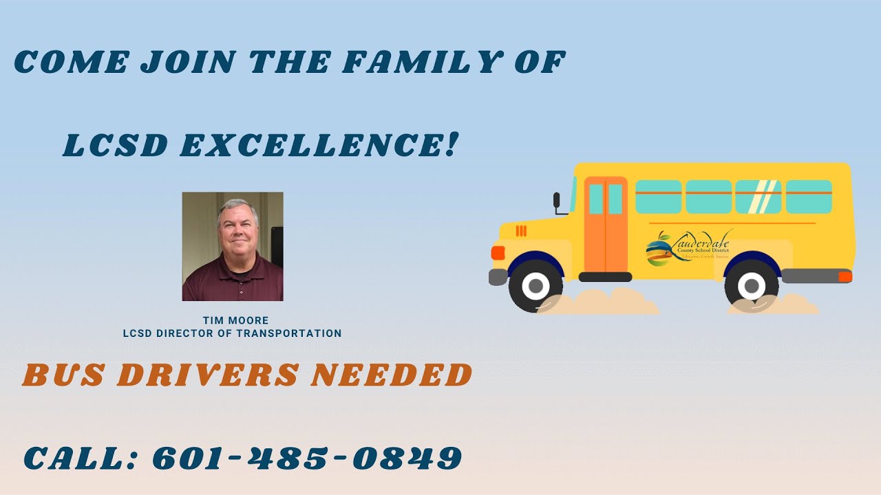 LCSD School Bus Drivers Needed - YouTube