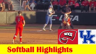 #23 Kentucky vs Western Kentucky Softball Game Highlights, April 17 2024