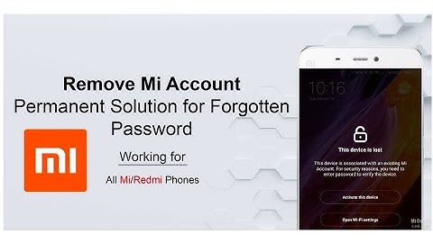 How to remove MI Account When Forget Password ( Hindi )