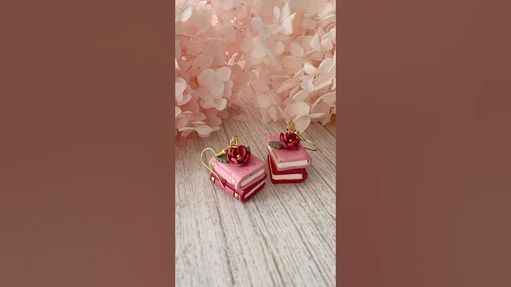 Book Stack Earrings 📚✨ #booktube #booklover #polymerclay #polymerclayearrings #handmadeearrings thumbnail
