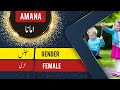 AMANA name meaning in urdu and English with lucky number | Islamic Baby Girl Name | Ali Bhai Mp3 Song
