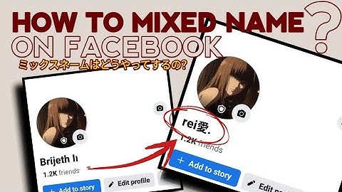 how to mixed name on facebook?