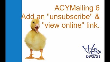 Add an "unsubscribe" and "view online" link to your ACYMailing 6 template