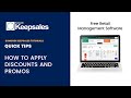 Sumundi keepsales tutorials p21 how to use the discount and promos setup on keepsales