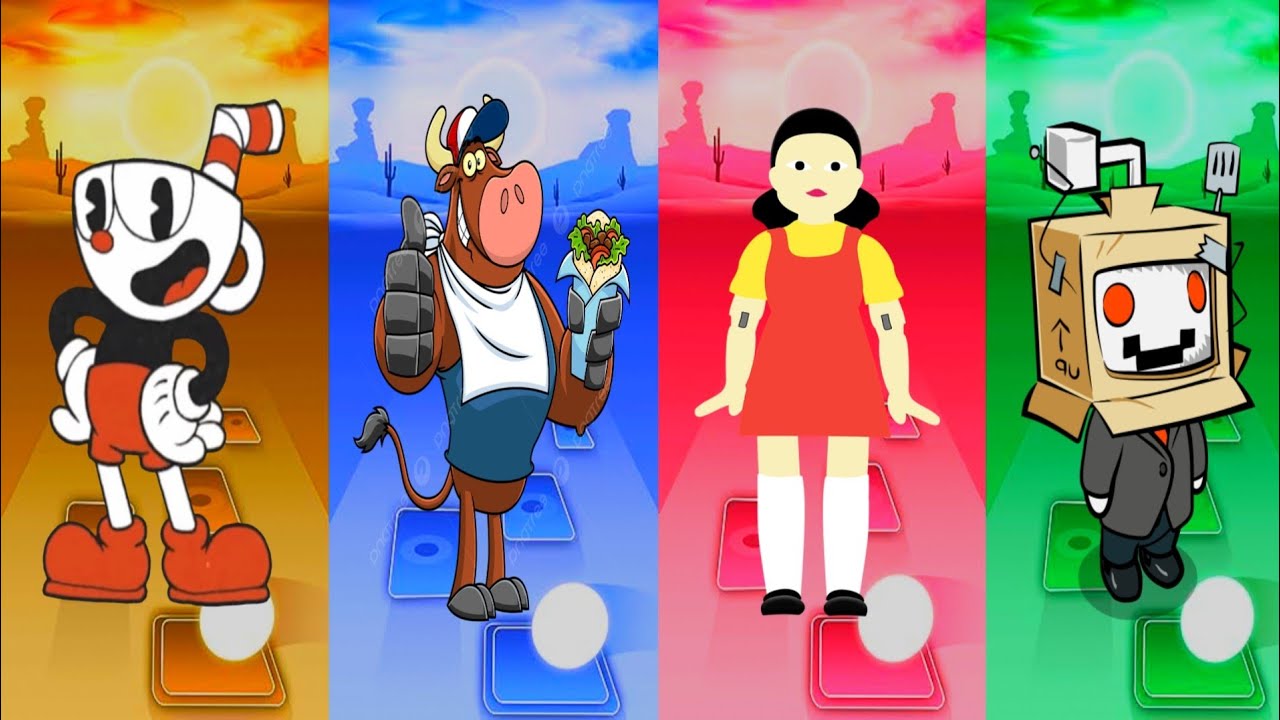 The Cuphe🆚Squid Game🆚Trolls 3 Band Together🆚Lightning McQueen In Real Life💥Who is best player??