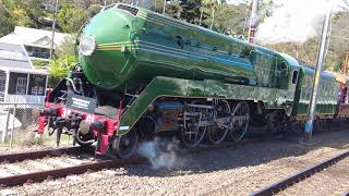 Newcastle Flyer at Hawkesbury River 3801 in Charge