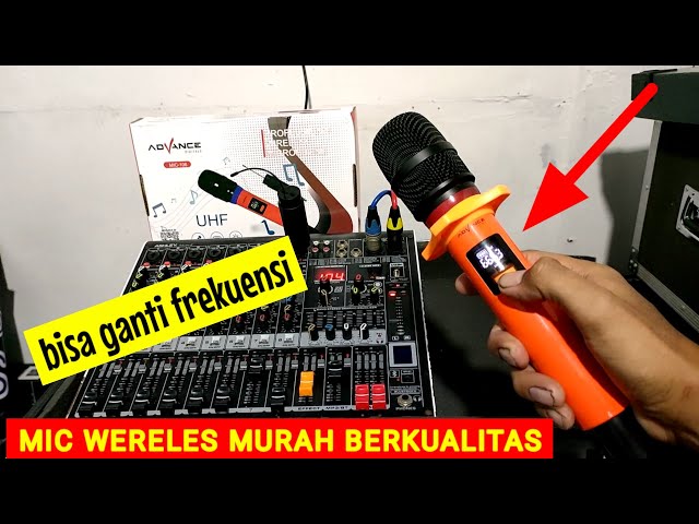 mic wireless murah berkualitas advance bisa ganti frekuensi class=