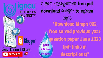 Mmph 002 june.2023 free solved previous year question paper pdf links in description