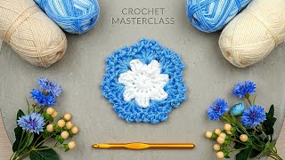 Beautiful tutorial on this beautiful crochet design 💙🤍💙🤍💙