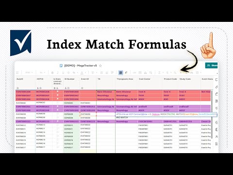 How to use index match formulas Smartsheet (Simple Data Search)